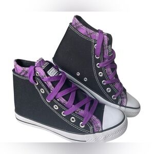 Collection O High Top Sneakers – Girls Size 6 – Black & Purple – NIB